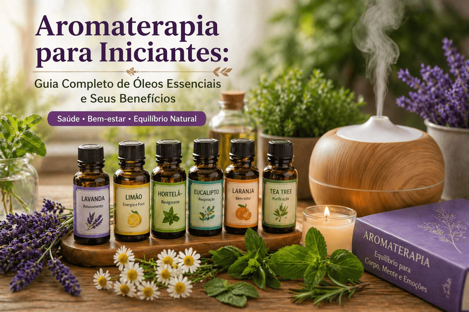 Aromaterapia para Iniciantes: Guia Completo de Óleos Essenciais e Seus Benefícios